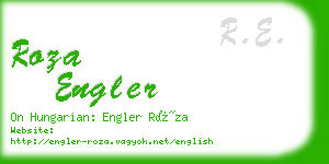 roza engler business card